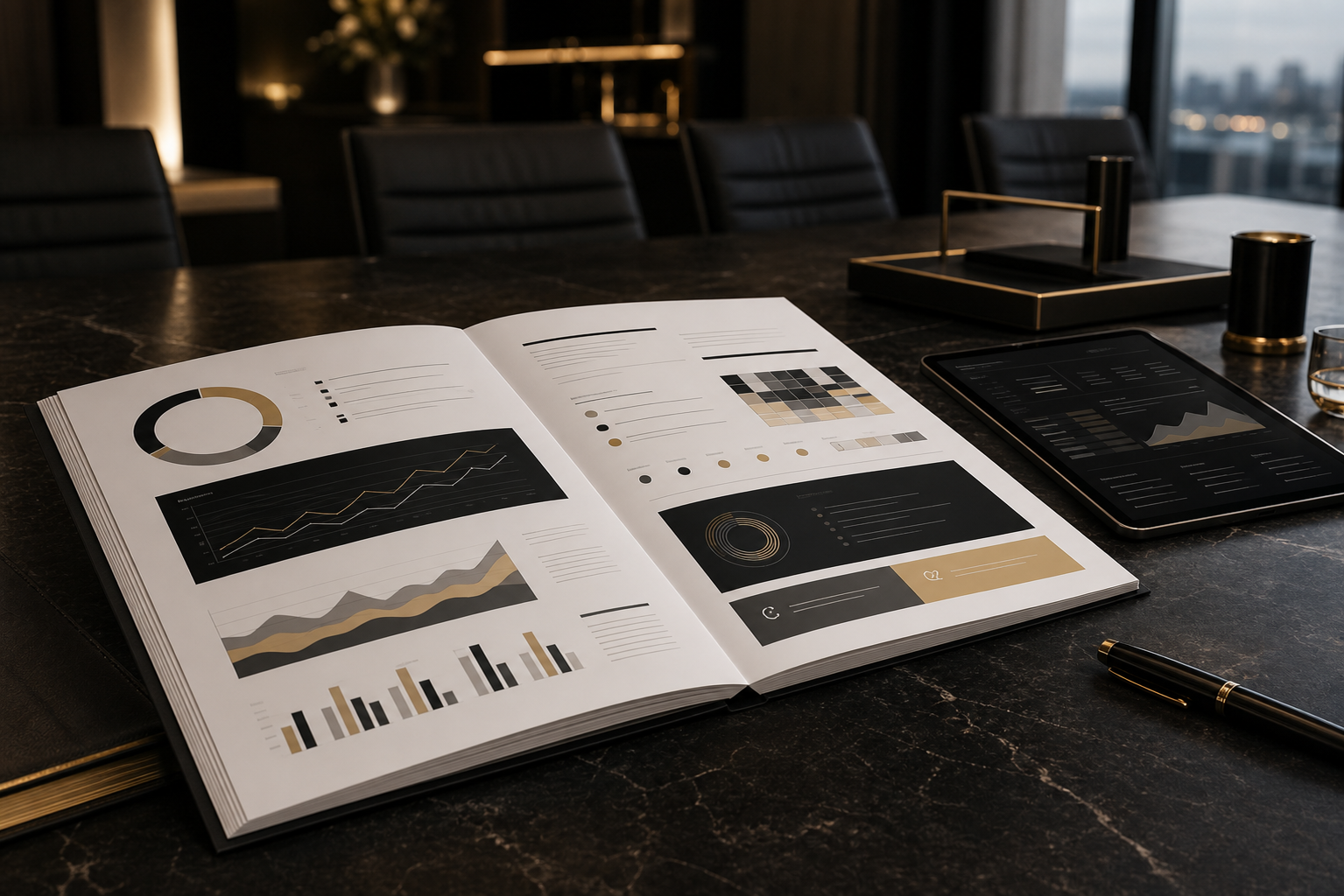 Premium executive intelligence report mockup